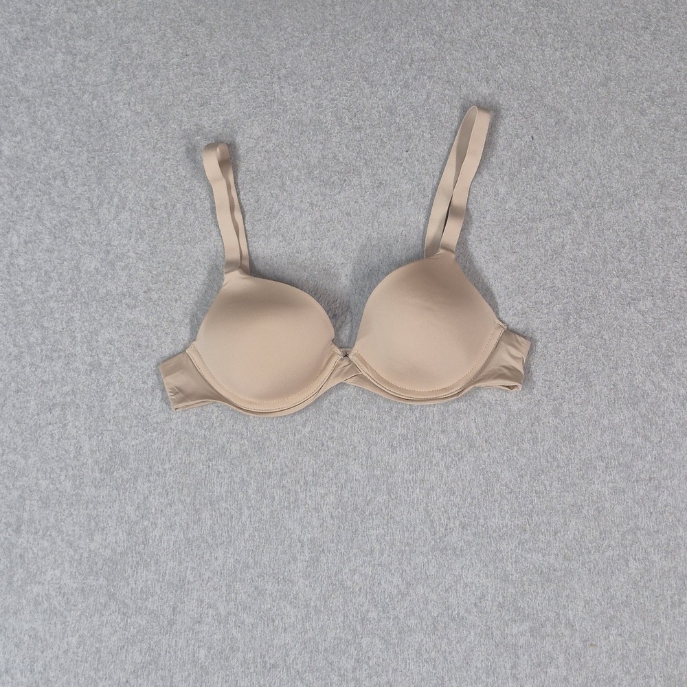 Maidenform Women Bra 32A Beige T Shirt‎ Underwired Strap Adjustable
